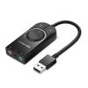 UGREEN CM129 USB 2.0 Audio Sound Card Adapter wiith Voice Control & Mute Button Driver Free Adapter for Laptop PC