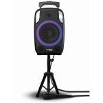 Altec Lansing SoundRover 50 50W Wireless Portable Party Speaker with Tripod Stand & Microphone with Bluetooth + FM Radio - RGB LED Lightshow - Wheels & Handle - USB-C charging - Up to 6hrs playtime