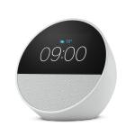 Amazon Echo Spot (2024) Smart Alarm Clock Speaker with Alexa - Glacier White 2.83" Touchscreen - 1.73" Speaker - Reminders / Weather / Smart Home Control / Routines & More