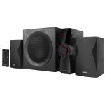 Edifier CX7 Nice 69W 2.1 Desktop PC Gaming Speaker System with Bluetooth - Black - Modern design with 8" 45W Subwoofer + 2-way wall-mountable speakers + Amplifier - Bluetooth + RCA/3.5mm + Micro SD card + USB Flash Drive inputs - Wireless r