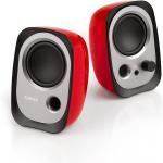 Edifier R12U USB Multimedia PC Speakers - Red USB Powered with 3.5mm AUX Input - 4W RMS - Headphone Output - Bass Reflex Port - Compact Design