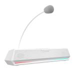 Edifier G1500 BAR 7.1 Surround Desktop PC Gaming Soundbar Speaker System with Bluetooth 5.3 - White - Fits under monitors - USB Powered - 3.5mm Output - Detachable Microphone - RGB Lighting - Music / Game / Movie EQ Modes