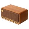Edifier MP230 20W Portable Tabletop Bluetooth Stereo Speaker - Brown Premium Wooden Finish - Bluetooth + 3.5mm + SD Card + USB-C Inputs - Up to 10 Hours Playback