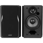 Edifier R1380T 42W Powered Bookshelf Speakers - Black 4" Woofers + 1" Tweeters - 2x RCA Inputs - Bass / Treble Controls - Wireless Remote Included