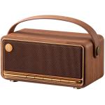 Edifier MP330 40W Portable Tabletop Bluetooth 6.0 Stereo Speaker - Brown Premium Wooden Finish - Quality Sound with Punchy Bass - Hi-Res Audio certified - Easy-carry handle - Bluetooth 6.0 + USB-C + Micro SD inputs - Up to 19hrs playtime