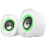Edifier G1000 II RGB PC Gaming Speakers with Bluetooth 5.4 - White USB-C + USB-A + 3.5mm Aux + Bluetooth inputs - RGB lighting - Full-range sound quality - Game, Movie & Music EQs