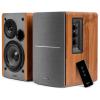 Edifier R1280T 42W Powered Bookshelf Speakers - Brown 4" Woofers - 2x RCA Inputs - Bass / Treble Controls - Wireless Remote Control Included - For PCs, Laptops, Mac, Vinyl Record Players & more