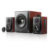 Edifier S350DB 150W Bookshelf Speaker & 8" Subwoofer 2.1 System with Bluetooth - Brown Titanium Dome Tweeters - Booming Subwoofer - 40Hz-20kHz - Optical + Coax + PC / AUX + Bluetooth AptX - Wireless Remote Control
