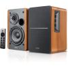 Edifier R1280DBs 42W Powered Bookshelf Speaker System with Bluetooth & Subwoofer Output - Brown Wood 2x RCA + Optical + Coax Inputs - Bass / Treble Controls - Wireless Remote Included