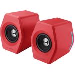 Edifier G2000 16W RGB Desktop PC Gaming Speakers with Bluetooth - Red USB-A + 3.5mm AUX + Bluetooth inputs - Gaming/Music/Movie EQs - Subwoofer Output - 2.75" full-range drivers - Angled design - Mega Bass port - 12x RGB LED light effects