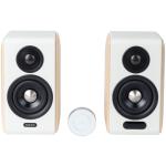 Edifier S880DB MKII 88W Wireless Hi-Fi Powered Bookshelf Speaker System with LDAC Bluetooth - White 1" Titanium tweeters + 3.75" woofers - USB-C + Optical + Coax + 2x RCA Inputs - Subwoofer output - Hi-Res Audio Certified - Edifier ConneX a