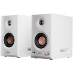 Edifier MR5 5" 3-Way Powered Near Field Studio Monitor Speakers with Bluetooth 6.0 - White 110W RMS - 101dB Peak SPL - Flat response 46Hz-40kHz - Room Acoustic Compensation - Hi Res Audio Certified - Balanced XLR + TRS + RCA + AUX inputs
