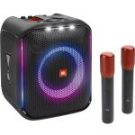 JBL PartyBox Encore 100W Wireless Portable Party Speaker with 2x Digital Microphones - IPX4 Splashproof - Mic + Aux + USB + Bluetooth Inputs - Built-in Dynamic Light Show - Up to 10 Hours of Playback