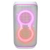 JBL PartyBox Club 120 160W Wireless Portable Party Speaker - White Powerful JBL Pro Sound - Bluetooth + Dual Mic & Guitar Inputs - Futuristic RGB Lightshow - Splashproof - Auracast - Foldable Handle & Replaceable Battery - Up to 12 Hours of