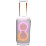 JBL PartyBox Stage 320 240W Wireless Portable Party Speaker - White Powerful JBL Pro Sound - Wheels & Handle - Rugged & IPX4 Splash Resistant - Dual Mic / Guitar Inputs - RGB Lightshow - Auracast - Up to 18 Hours Battery Life