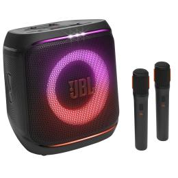 JBL PartyBox Encore 2 100W Wireless Portable Party Speaker with 2x Digital Microphones JBL Pro Sound with AI Sound Boost - IPX4 Splashproof - Mic + 3.5mm Aux + USB + Bluetooth Inputs - Built-in Dynamic Light Show - Up to 15 Hours Playtime