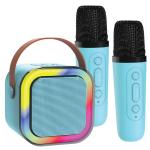 Laser SP-KA10BL-549 Mini Karaoke Speaker With 2 Wireless Microphones - Blue