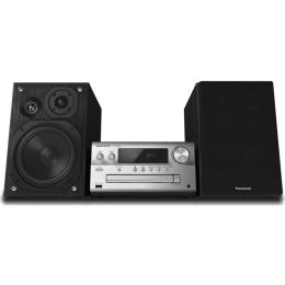 Panasonic SC-PMX92 120W Premium Hi-Res Stereo Micro System with 3-Way Speakers - Silver USB DAC for PC Connection - RCA + 3.5mm AUX + Optical + Ethernet - Bluetooth - FM Radio & CD Player