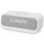 Soundcore by Anker Wakey Bluetooth Alarm Clock Stereo Speaker with Built-in 10W Qi Wireless Charging FM Radio / Aux Input - 2x USB Power Outputs - White Noise & Ambient Sleep Sounds