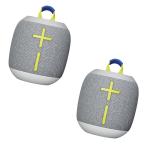 Ultimate Ears UE WONDERBOOM 4 (Bundle of 2) Wireless Portable Bluetooth Speaker - 2x Joyous Brights Grey