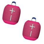 Ultimate Ears UE WONDERBOOM 4 (Bundle of 2) Wireless Portable Bluetooth Speakers - 2x Hyper Pink