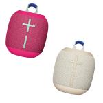 Ultimate Ears UE WONDERBOOM 4 (Bundle of 2) Wireless Portable Bluetooth Speakers - Hyper Pink + Sand Beige