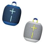 Ultimate Ears UE WONDERBOOM 4 (Bundle of 2) Wireless Portable Bluetooth Speakers - Cobalt Blue + Joyous Brights Grey