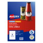 AVERY 980012 Avery Label L7127 Oval Glossy 8up 10 Sheets 84x50mm