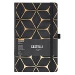 Castelli QO1LG-005 Castelli Notebook Gold Pocket Ruled Flower