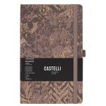 Castelli QO4IH-W00 Castelli Notebook Shabby Mid Ruled Brown Texture