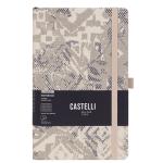 Castelli QO4IH-W02 Castelli Notebook Shabby Mid Ruled Silver Texture