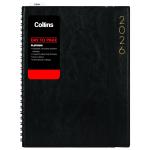 Collins 2490668 Collins Platinum A41 Day To Page Diary Black Wiro Even Year