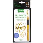 Crayola 58 6702 Crayola Signature Liquid Metal Permanent Art Markers 6Pk