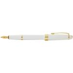Cross AT0746-10FF Cross Bailey Light Polished White Resin and Gold Tone Fine Nib Fountain Pen