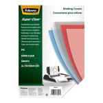 Fellowes 5376102 Binding Covers A4 200mic Clear Pack 100