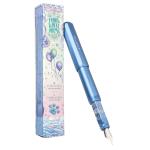 Ferris Wheel Press ACRSL-M-LE2533 FWP Fountain Pen Aluminium Carousel Blue Revelry Medium