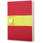 Moleskine CH123 Cahier Journals XL Cranberry Red Plain Pack 3