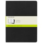Moleskine QP323 Cahier Journal XL Plain Black Pack 3