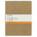 Moleskine QP421 Cahier Journals XL Kraft Brown Ruled Pack 3