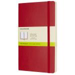 Moleskine QP618F2 Notebook Large Plain Scarlet Red Soft