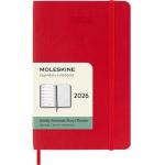 Moleskine DSF212WN2Y26 Moleskine Diary 12 Month Weekly + Notes SC Pocket Scarlet Red 2026