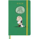Moleskine DHPE12DC3Y26 Moleskine Diary 12 Month Daily HC Large Charlie & Snoopy Green 2026