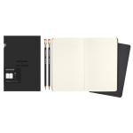 Moleskine BNDBKW3 Moleskine LE Blackwing x MSK Set 2 Firm Pencils + 2 Ruled Cahier (L)