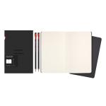 Moleskine BNDBKW4 Moleskine LE Blackwing x MSK Set 2 Soft Pencils + 2 Plain Cahier (L)