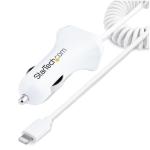 StarTech.com USBLT2PCARW2 Dual Port Lightning Car Charger with Cable