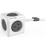 ALLOCACOC PowerCube 5 Outlet Extended Surge Protector - 1.5m - Grey Mountable / Modern reinvention