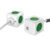 ALLOCACOC Powercube 4 Outlet Extended USB Surge Protector with 2x USB - 3m - Green ALLOCACOC Powercube 4 Outlet Extended USB Surge Protector with 2x USB - 3m - Green