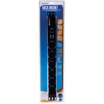 Jackson RAC0600 1RU 6 Outlet Horizontal Power Rail Surge Protected 525J - 10A Overload Protected - 1.8m Power Cord included - EMI / RFI Filtering (25mm Recessed)