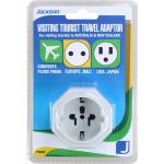 Jackson PTA929 1 Outlet Inbound Travel Adaptor with Surge Protection Converts USA & Asian Plugs for Use in NZ / AU - Ideal for Use With Portable Electronic Devices