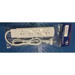 Neway 4 Outlet Powerboard 1m Cord - SAA Approved Wire:3G1.0MM2 Length: - AU/NZ 230-240V 50Hz 10A Max